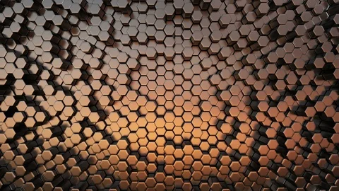 Abstract Hexagonal Background, Seamless Loop Stock Footage 94092691