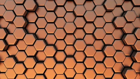 Abstract Hexagonal Background, Seamless Looping 3d Animation Video stock 94718165