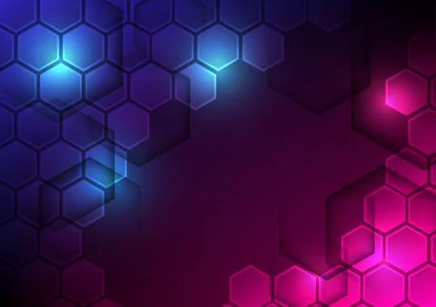 Abstract hexagonal background vector design. Stock Illustration