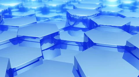Abstract hexagonal background.Seamless loop Stock Footage 46350649
