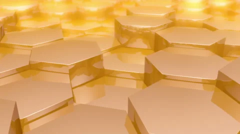 Abstract hexagonal background.Seamless loop Stock Footage 46422895