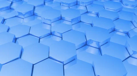 Abstract hexagonal background.Seamless loop Stock Footage 46768435