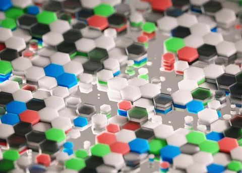 Abstract Hexagonal Colorful Pattern Background Wallpaper Design Illustration Illustrazione stock