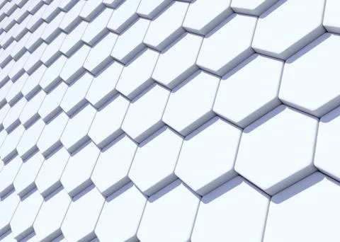 Abstract hexagonal design background, 3D rendering Stock Illustration