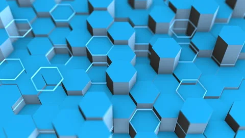 Abstract hexagonal form of low poly Stock Footage 94904095