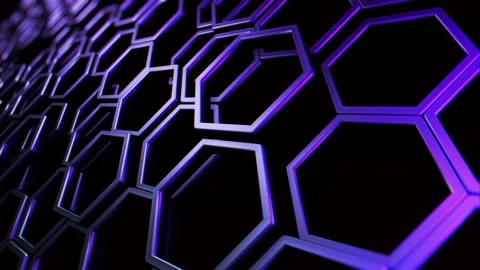 Abstract hexagonal geometric background Stock Footage 164331048