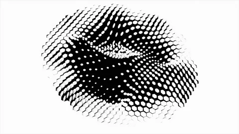 Abstract hexagonal geometric background Stock Footage 165888953