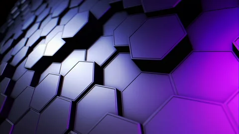 Abstract hexagonal geometric background Stock Footage 231231320