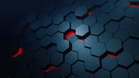 Abstract hexagonal geometric background Stock Footage 242113780