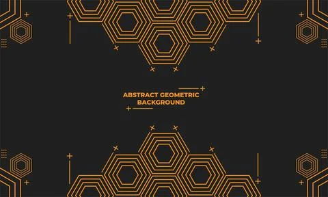 Abstract hexagonal geometric background Stock Illustration