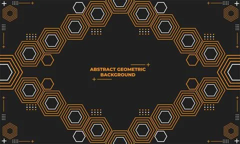 Abstract hexagonal geometric background Stock Illustration