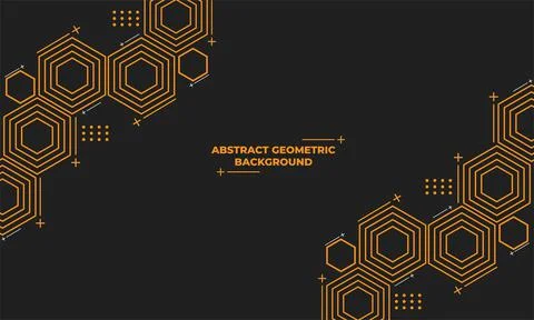 Abstract hexagonal geometric background Stock Illustration