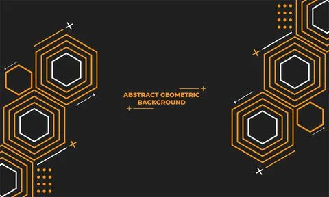 Abstract hexagonal geometric background Stock Illustration