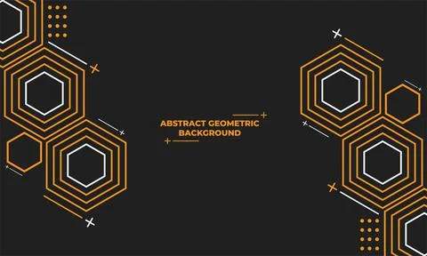 Abstract hexagonal geometric background Stock Illustration