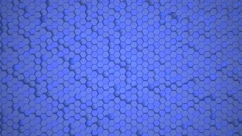 Abstract hexagonal geometric contour of the surface: blue pure minimal hexagonal Stock Footage 170998551
