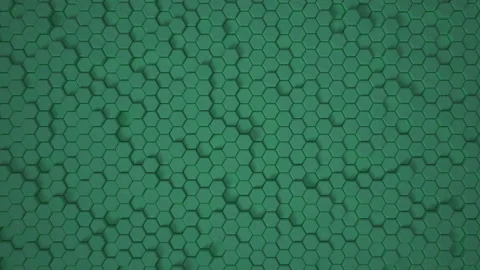 Abstract hexagonal geometric contour of the surface: Green captures the world mi Video stock 170998835