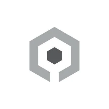 Abstract hexagonal geometric logo vector Stock Illustration