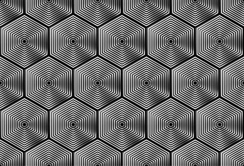 Abstract hexagonal geometric pattern background Stockillustratie