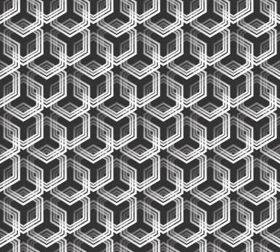 Abstract hexagonal geometric pattern background Stock Illustration