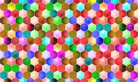 Abstract hexagonal geometric pattern background Stock Illustration