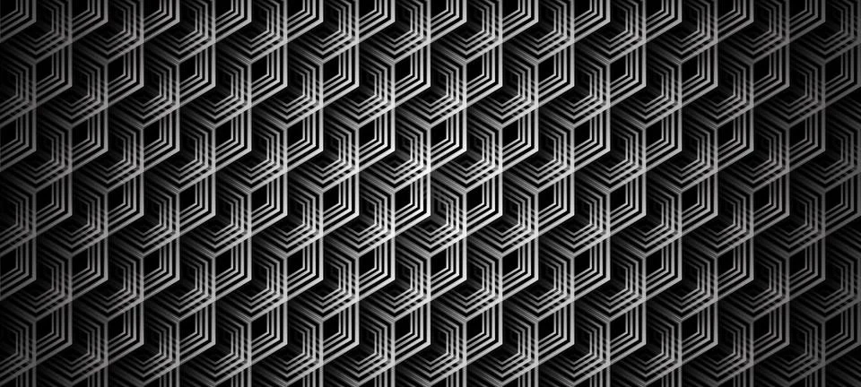 Abstract hexagonal geometric pattern background Stockillustratie