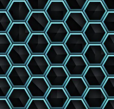 Abstract hexagonal geometric pattern background Stock Illustration