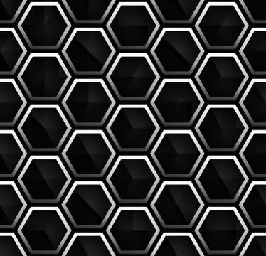 Abstract hexagonal geometric pattern background Stock Illustration