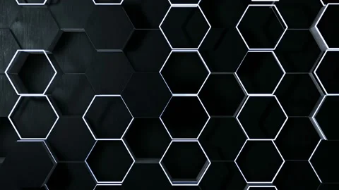 Abstract hexagonal geometric surface. Stock Footage 97566893