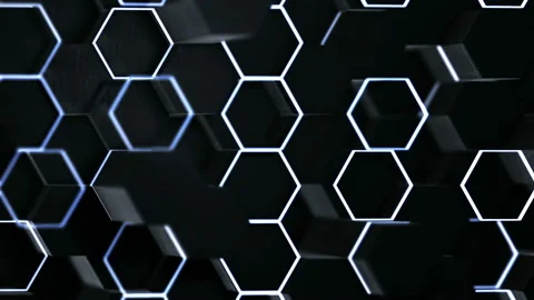 Abstract hexagonal geometric surface. Stock Footage 97567344
