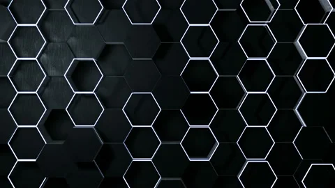 Abstract hexagonal geometric surface. Stock Footage 97637540