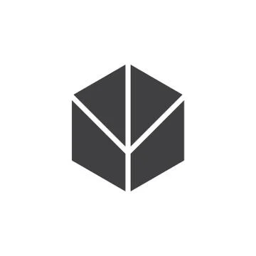 Abstract hexagonal geometric triangle logo vector Stock Illustration