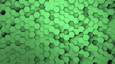 Abstract hexagonal geometry background. Light green hexagonal grid pattern with Stock Footage 124122153