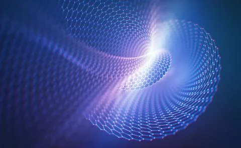 Abstract Hexagonal Graphene Connection Science Technology Stock-Illustration