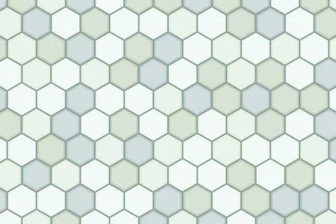 Abstract hexagonal green pattern design of minimal artwork background. Stock Illustration