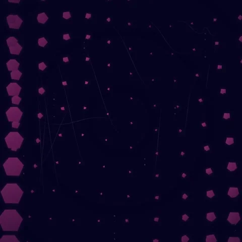 Abstract Hexagonal Grid with Glowing Orbs, Digital Network, Futuristic Tech.. Stock Footage 347810320