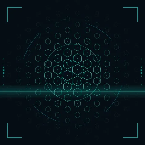 Abstract Hexagonal Grid Pattern Animation - Futuristic Technology Background Stock Footage 346284311