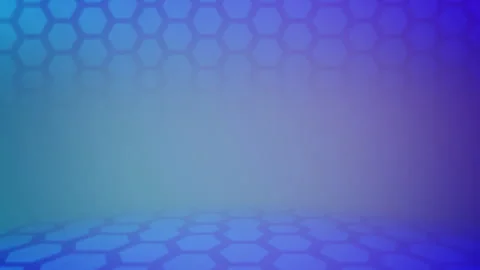 Abstract hexagonal grid pattern in blue and purple Stock Footage 258734023