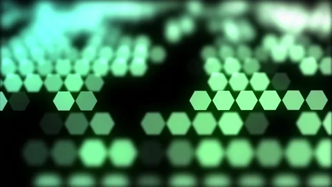 Abstract hexagonal grid surface. Motion background. Sci fi animation Stock Footage 112234732