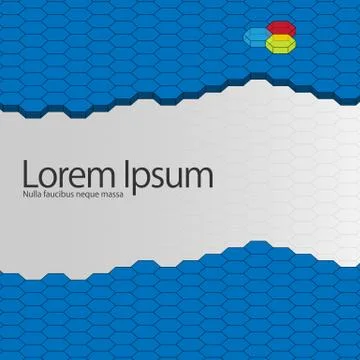 Abstract Hexagonal Isometric Shapes Background Stock Illustration