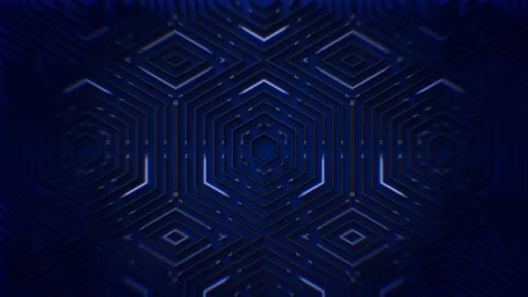 Abstract Hexagonal Lights Stock Footage 273300347