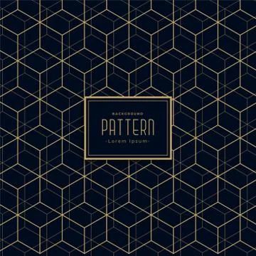 Abstract hexagonal line dark pattern background Stockillustratie