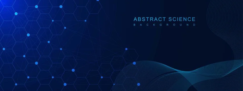 Abstract hexagonal molecular structure background. Ilustración de archivo