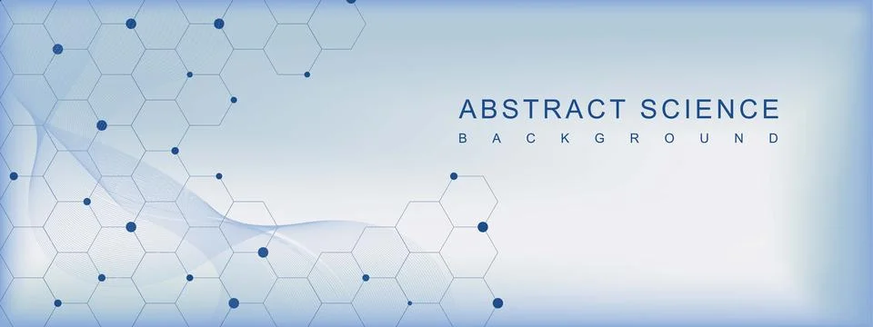 Abstract hexagonal molecular structure background concept. Ilustración de archivo
