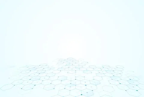 Abstract hexagonal molecular structures in technology background and science 스톡 일러스트