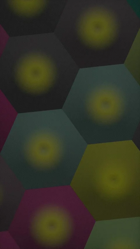 Abstract Hexagonal Motion Background with Soft Glowing Circles Stock Footage 342925618