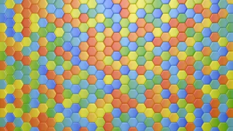 Abstract Hexagonal Multicolored Background Stock Footage 94285282