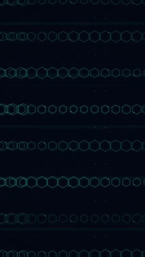 Abstract Hexagonal Network Grid Background, Futuristic Technology, Science .. Stock Footage 347698741
