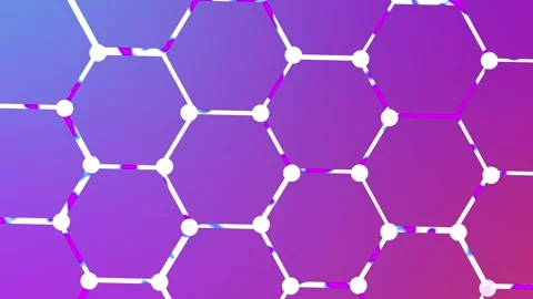 Abstract hexagonal network pattern background animation Stock Footage 329201374