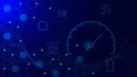 Abstract hexagonal with particle Stockillustratie