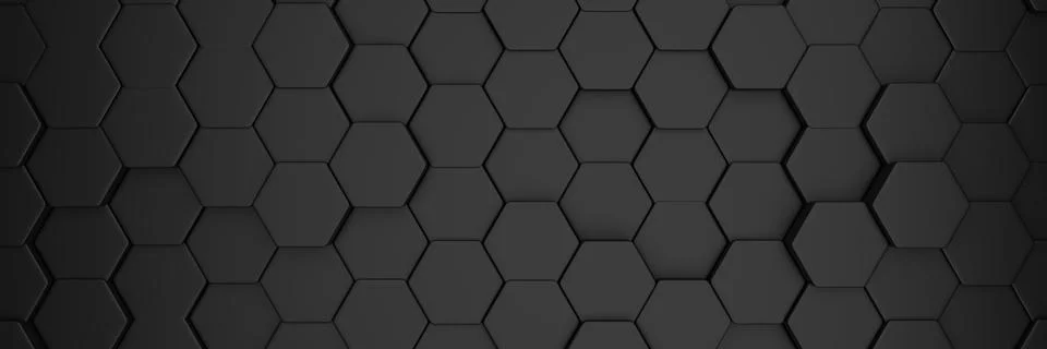 Abstract hexagonal pattern black background Stock Photos